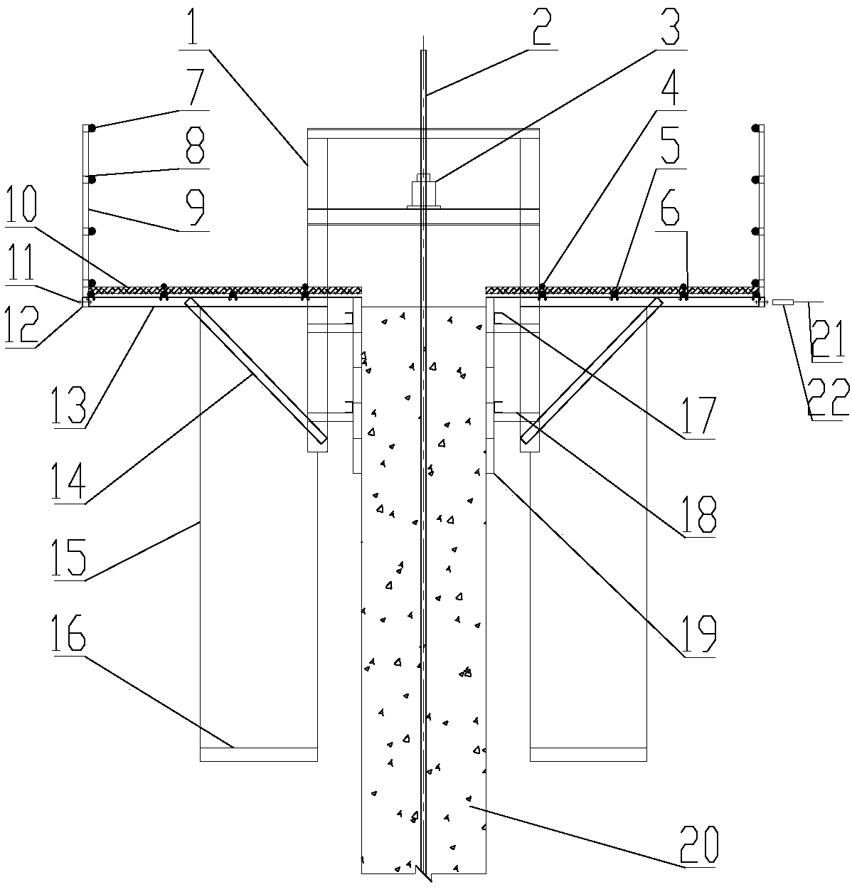 A sliding-form flexible platform device suitable for manoeuvring