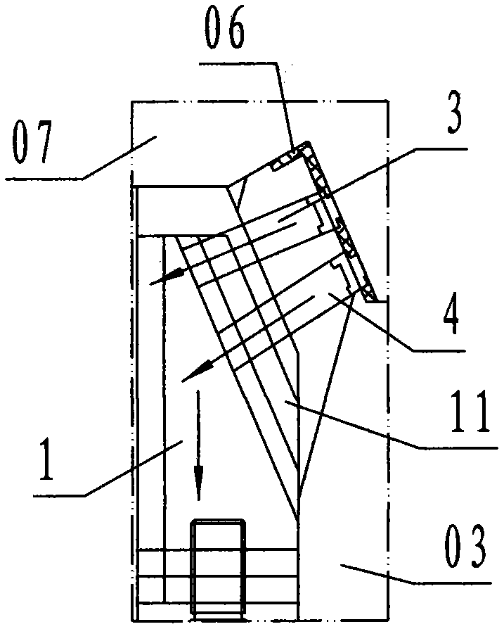 Straight-ejection inclined core-pulling device for multiple parallel linked core blocks for injection mold