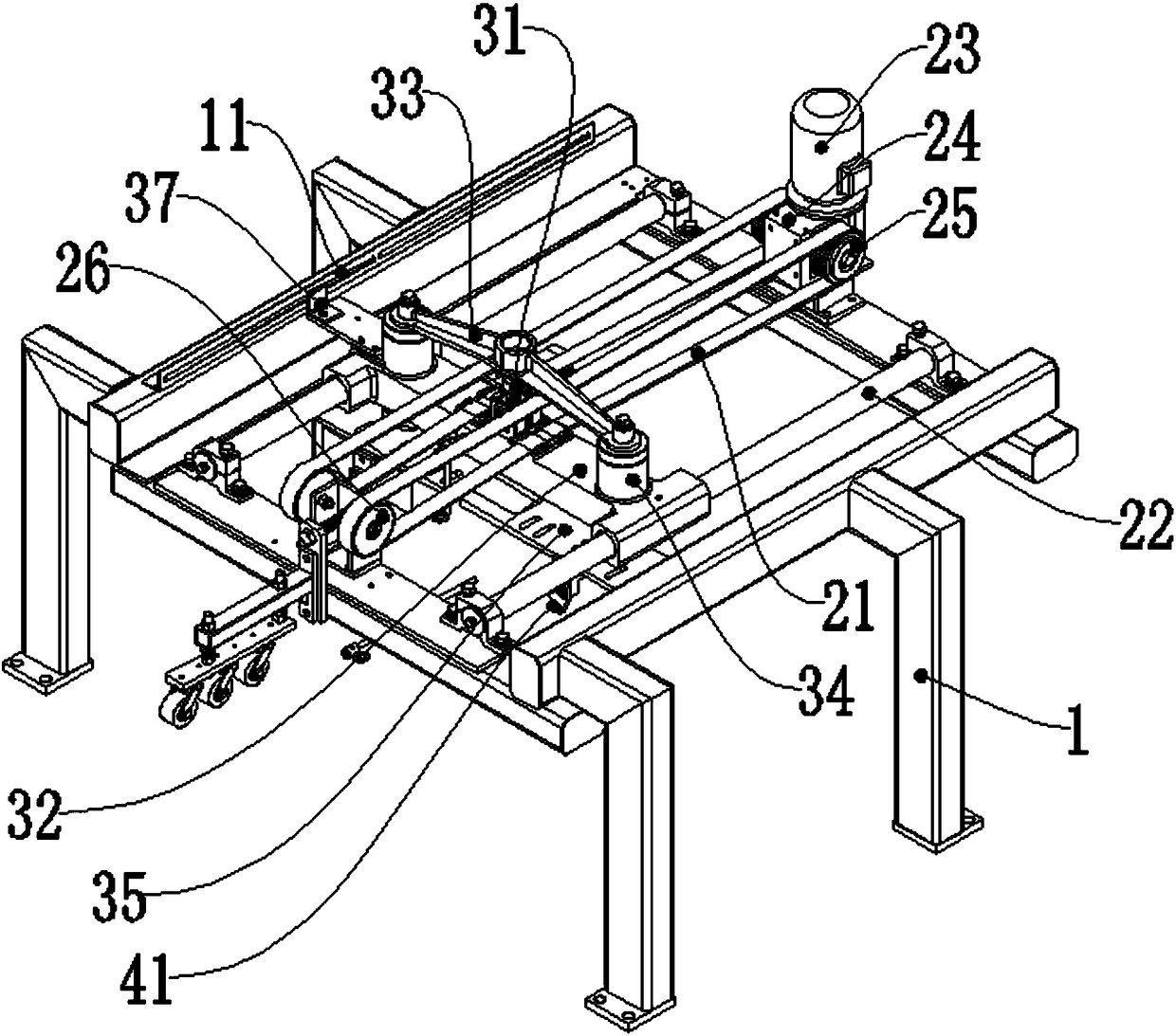 A ceramic tile automatic correction device