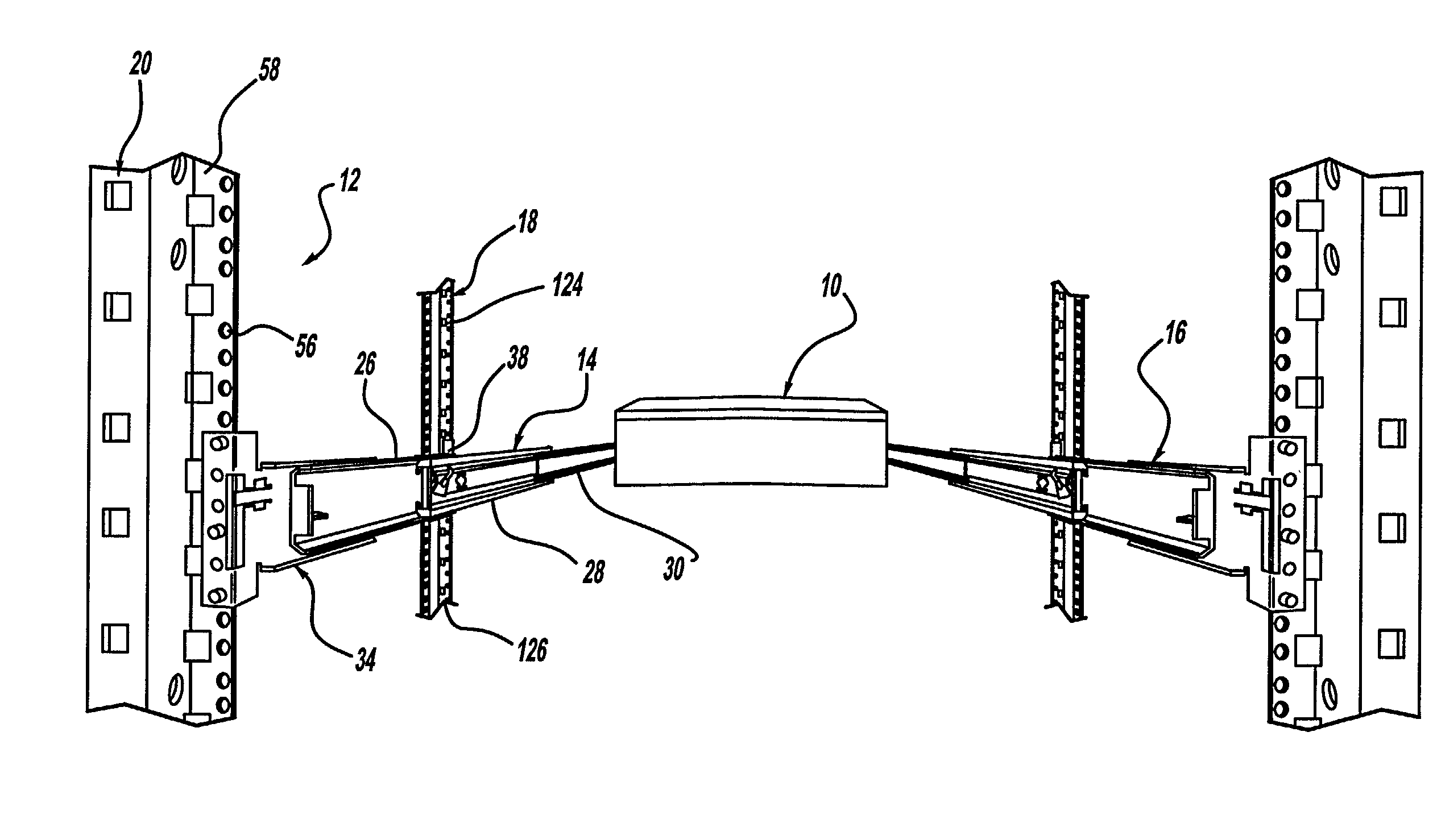 Flat spring clip for tool-less slide installation