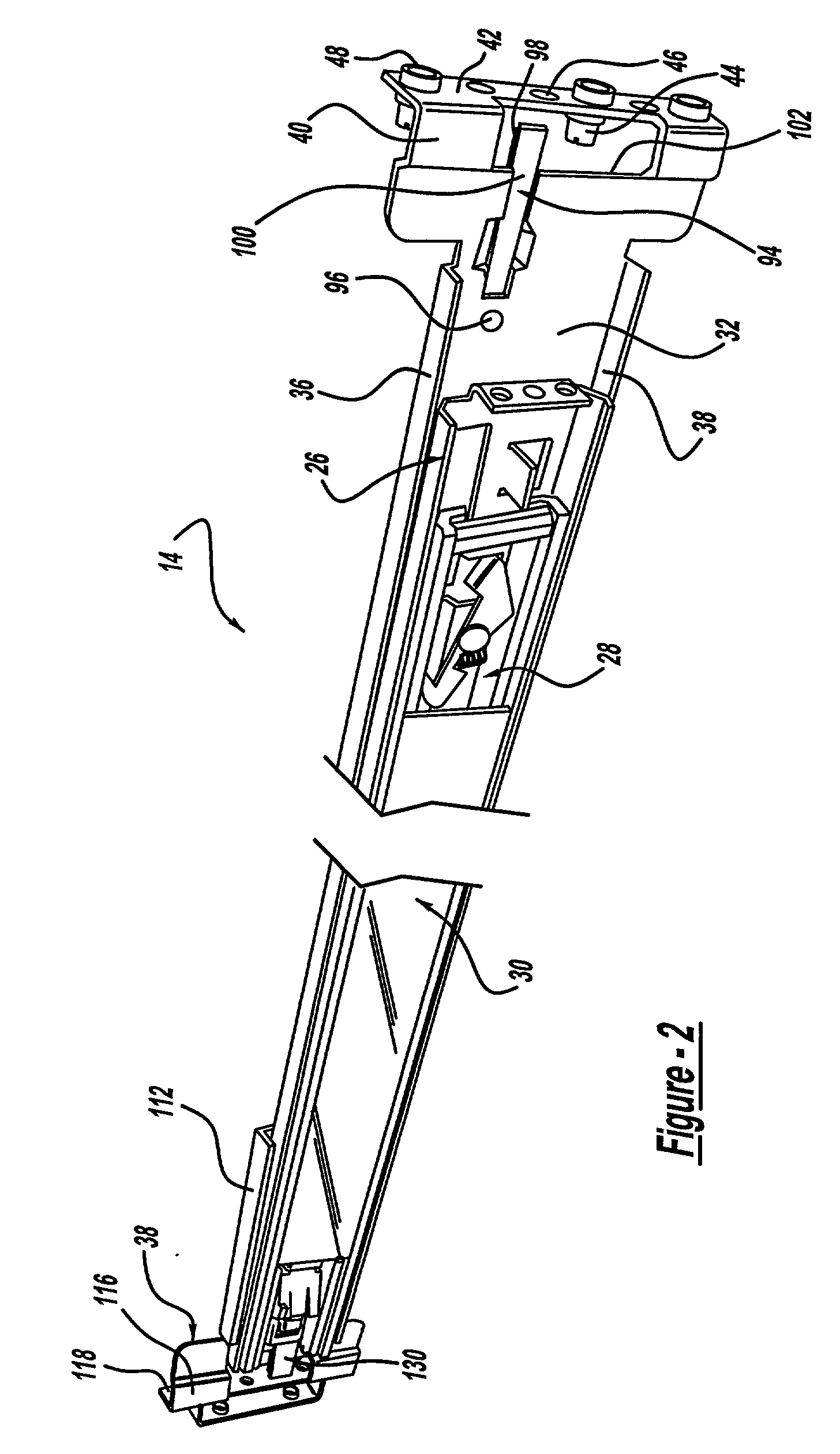 Flat spring clip for tool-less slide installation