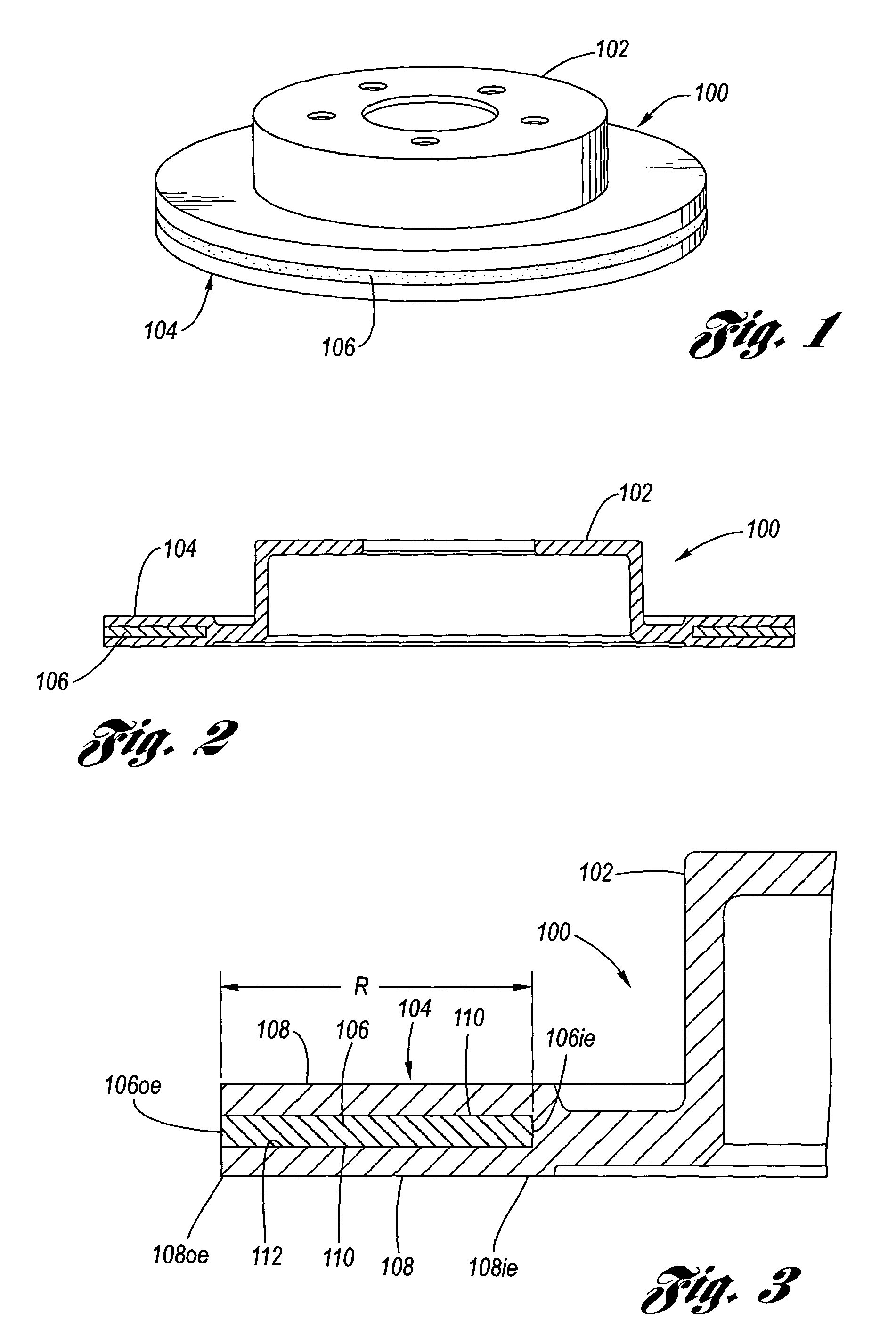 Coulomb friction damped disc brake rotors