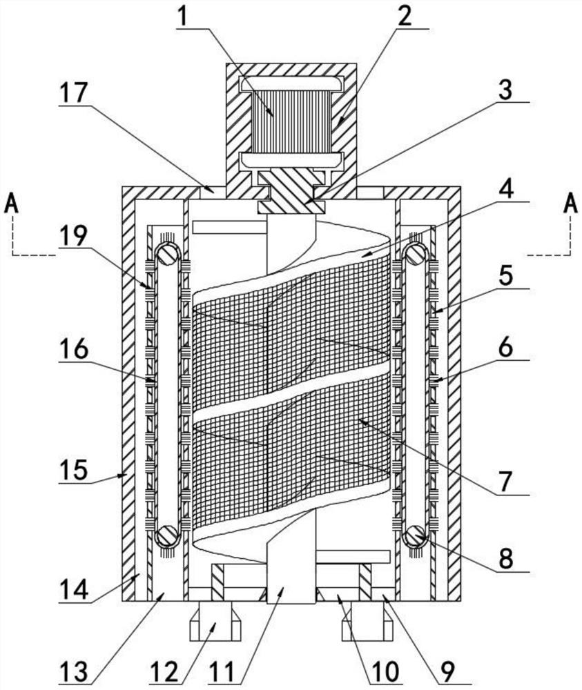 Raw material cleaning device in poria cocos extract process