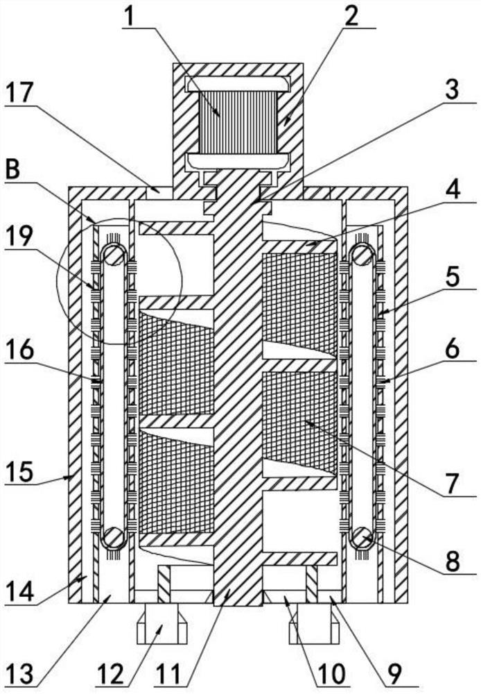 Raw material cleaning device in poria cocos extract process