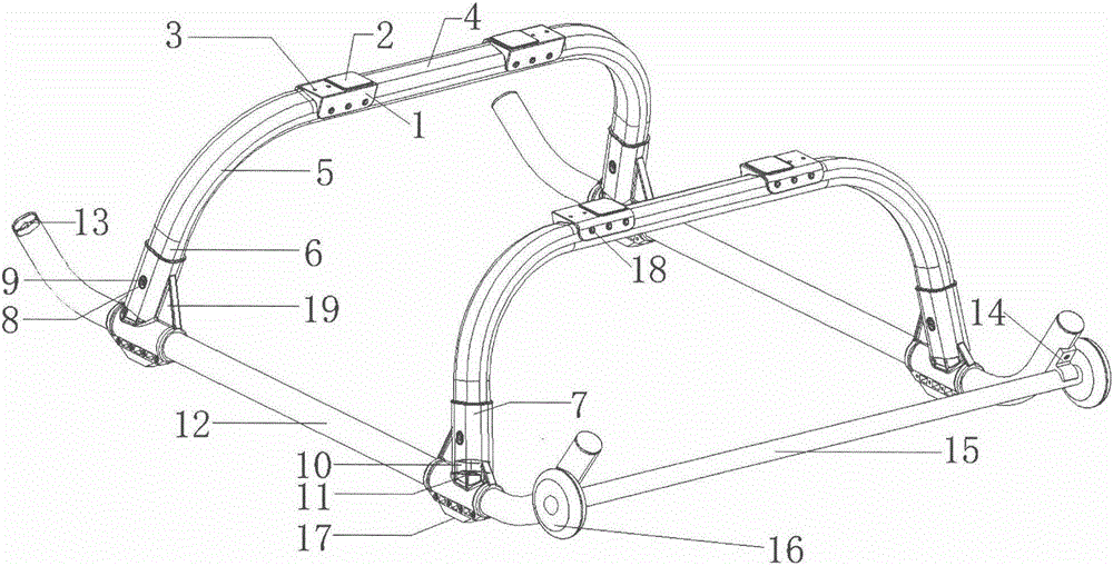 Unmanned helicopter carbon fiber undercarriage apparatus