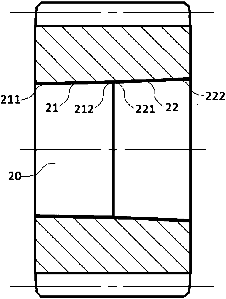 Planetary gear with multiple sections of micro conical cylindrical face inner holes and design method thereof