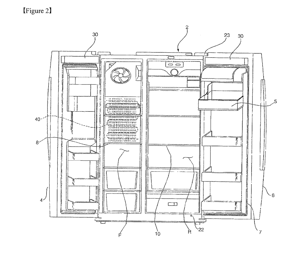 Door opening and closing device for refrigerator and method of controlling the same