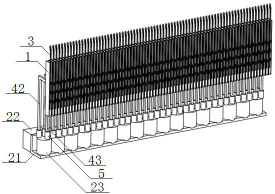 Electromagnetic array type driving device for knitting needle flat knitting machine and control method thereof