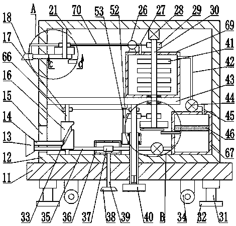 Efficient and environment-friendly dust removal device for building construction