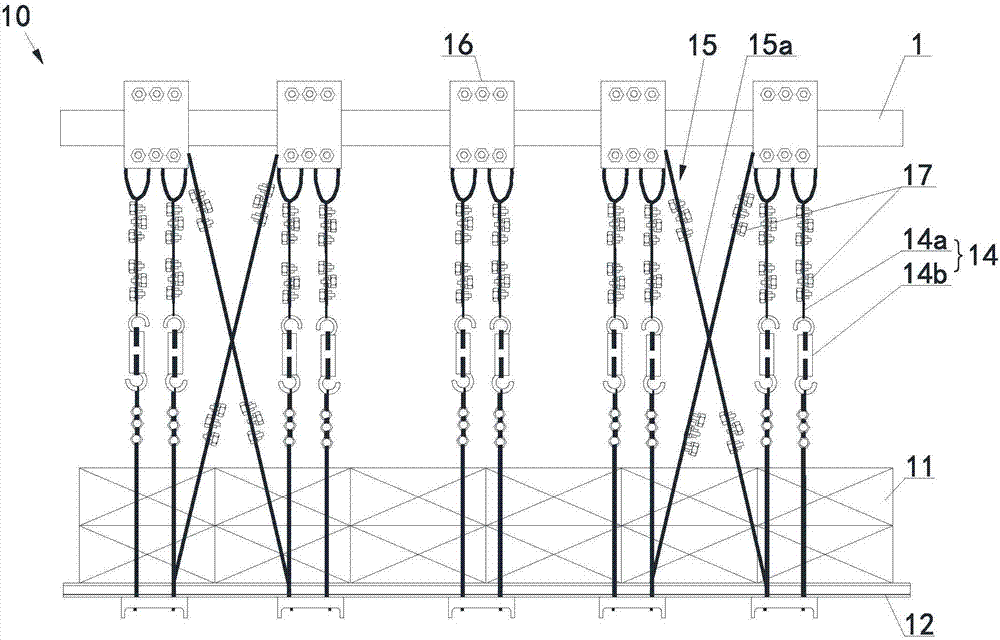 A suspended anti-shake construction platform and its installation method