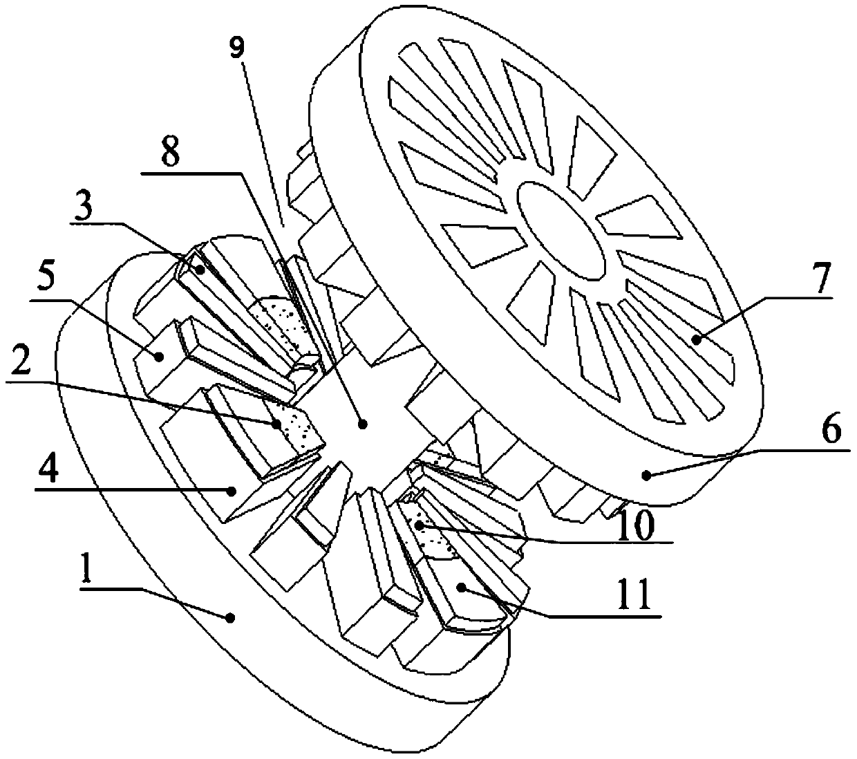 A 12/14 Bearingless Switched Reluctance Motor with Adjustable Air Gap