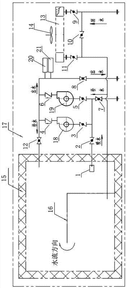 Circulating cooling water device applied to petroleum driller braking system and application method