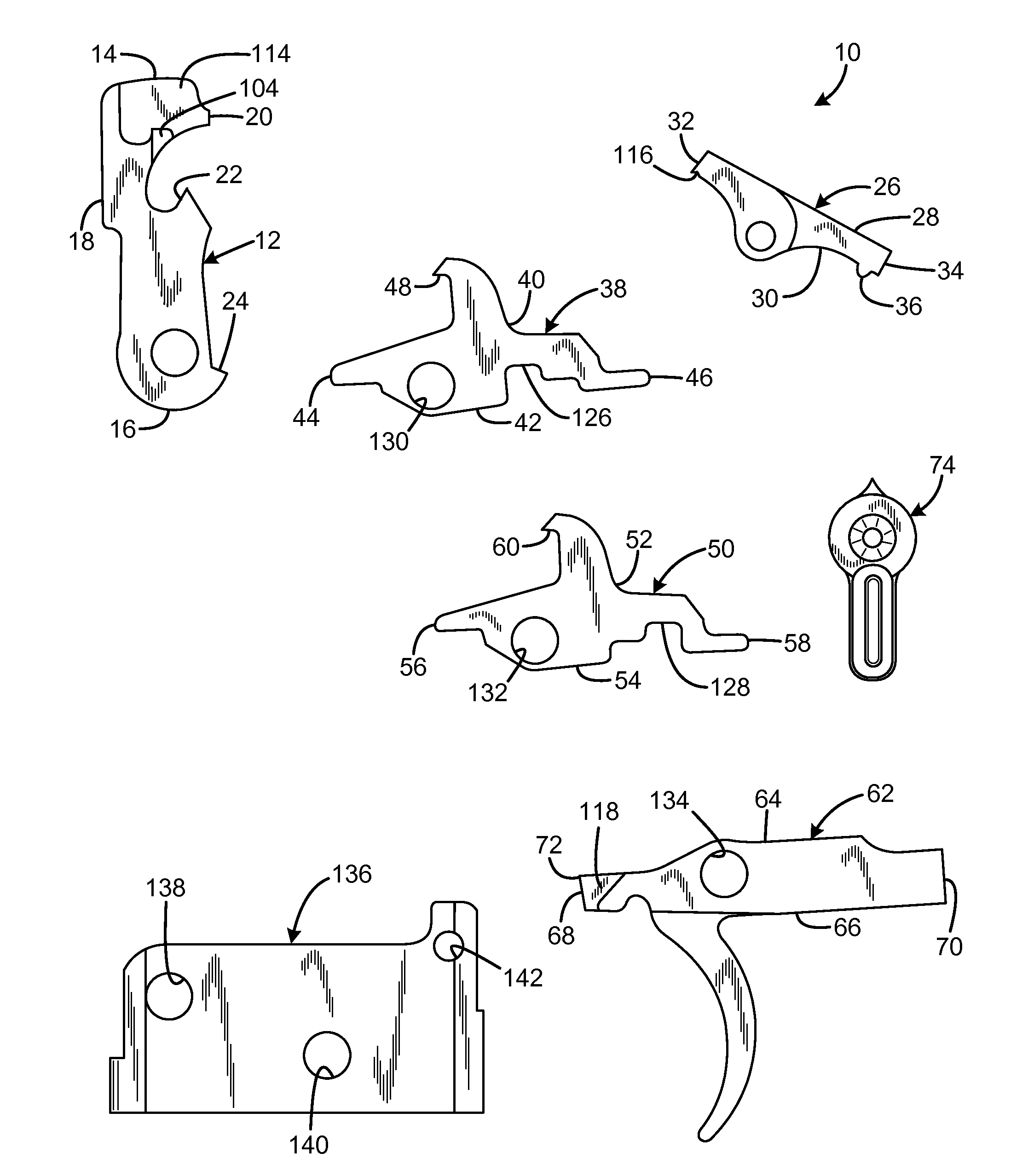 Trigger group for semi-automatic firearms