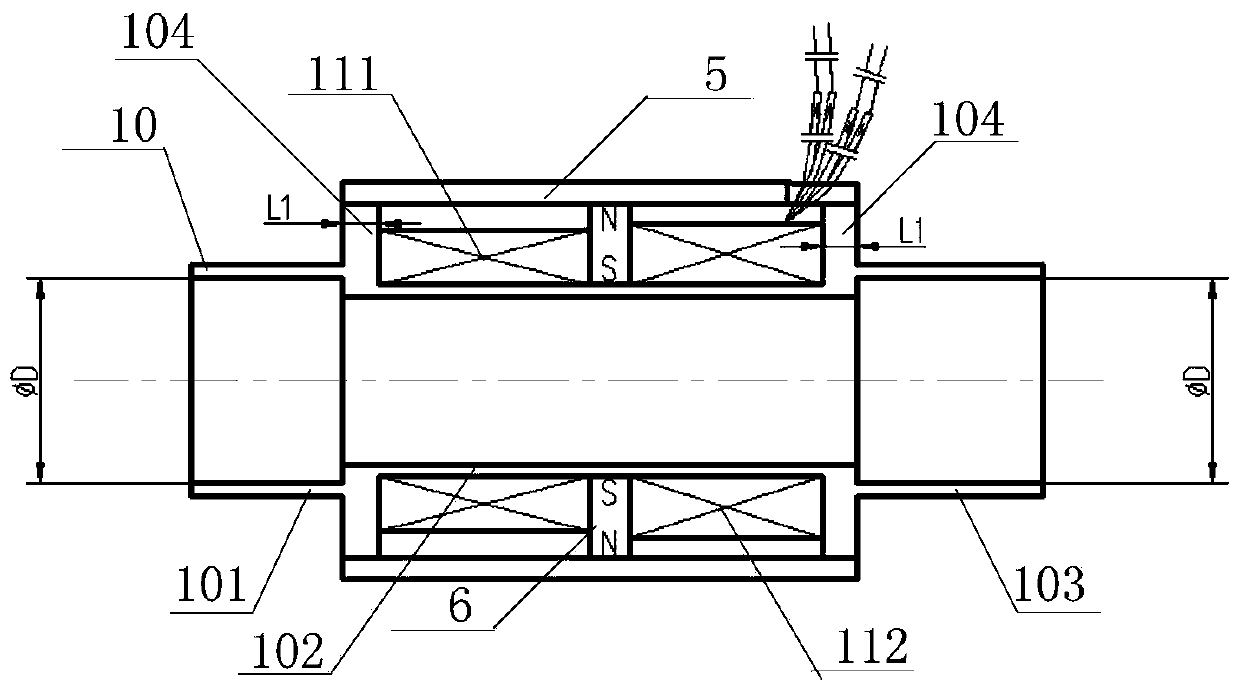 A magnetic circuit symmetric bipolar frictionless self-locking valve