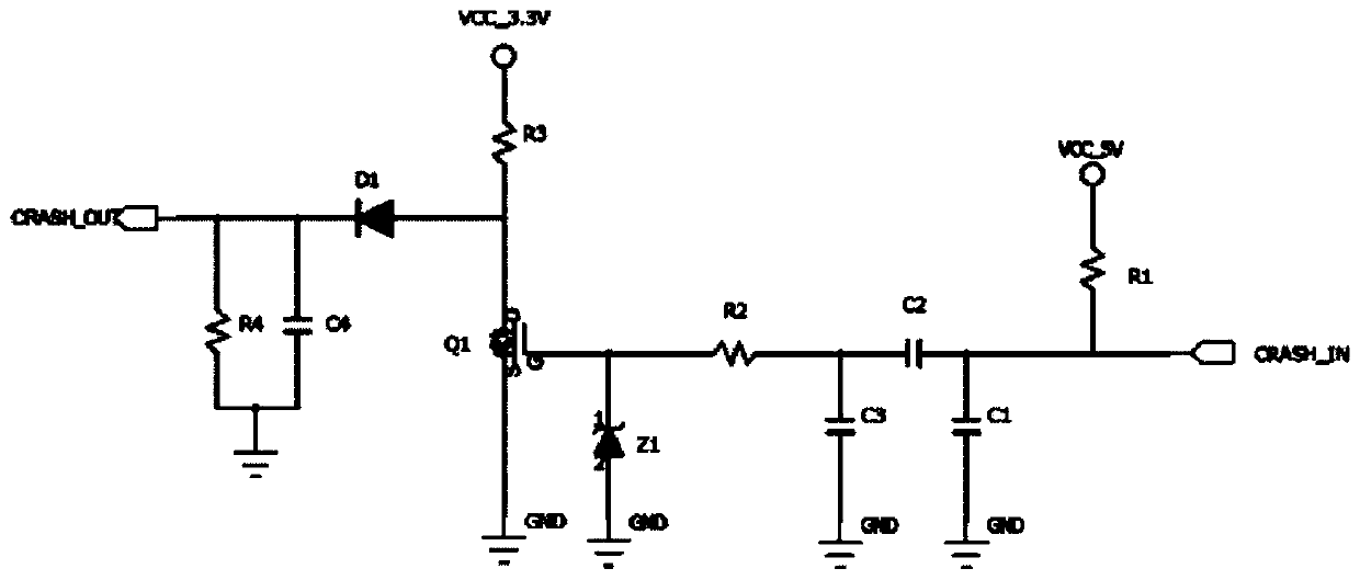 Voltage type collision detection circuit