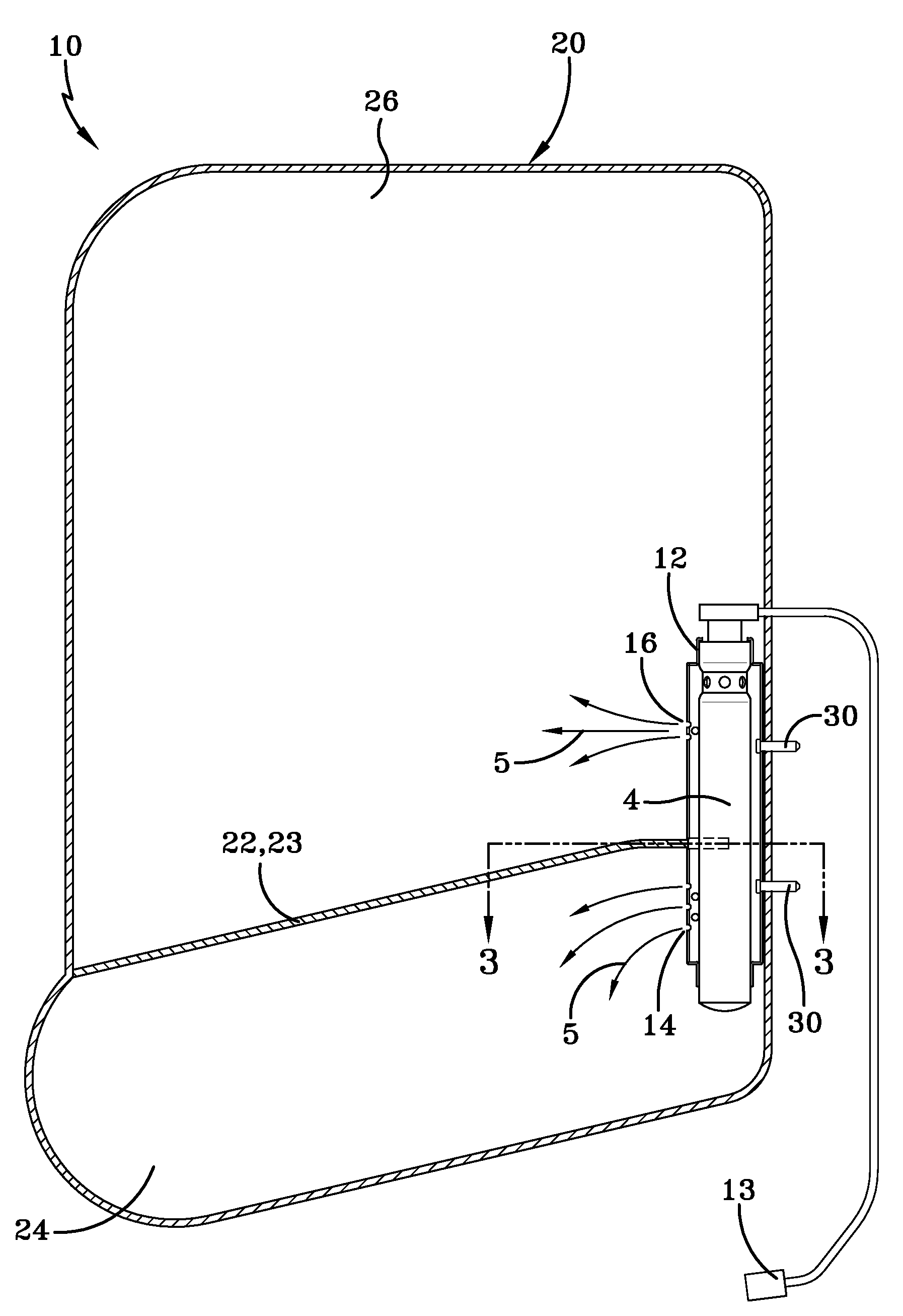 Seat mounted side impact airbag module