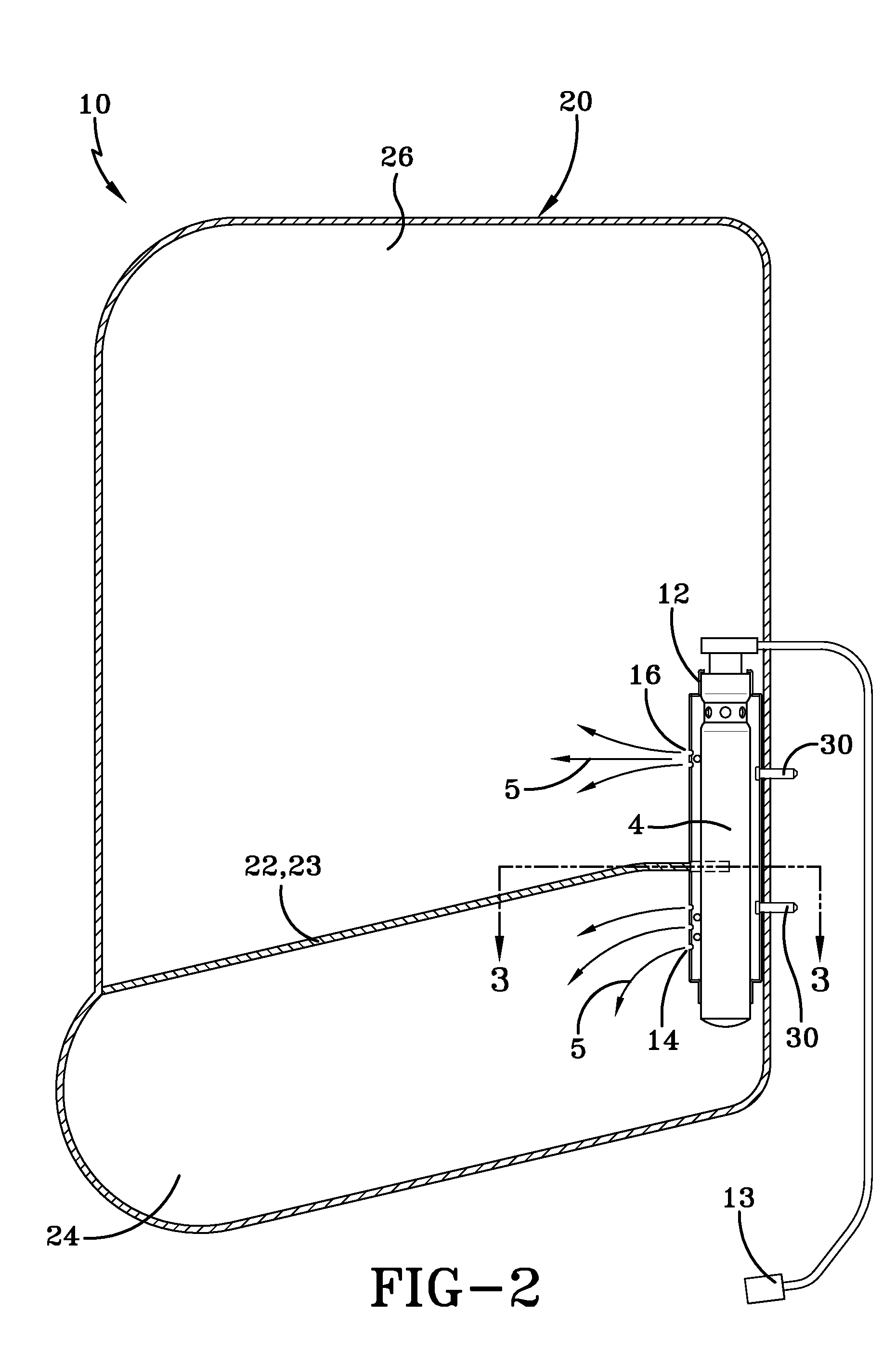 Seat mounted side impact airbag module