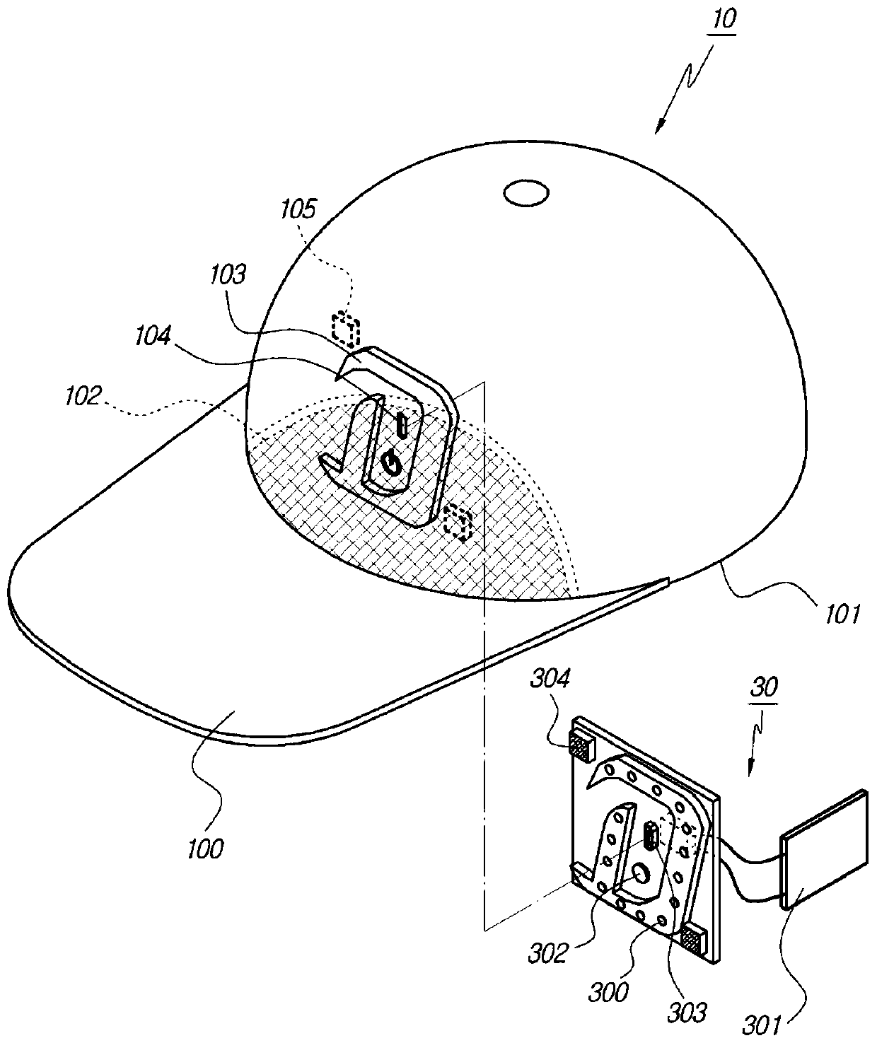 Stylish cap having LED module