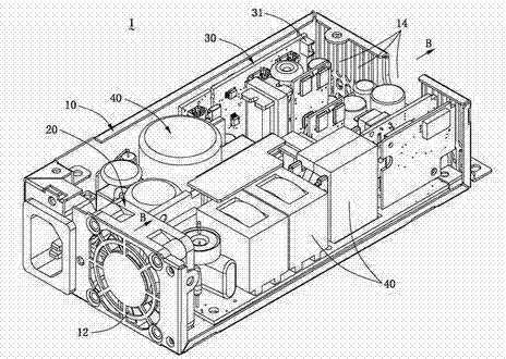 Heat radiating fan and power supply device