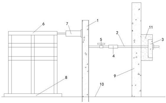 An anchorage type reaction frame test device suitable for underground space structures