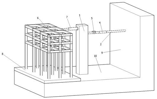 An anchorage type reaction frame test device suitable for underground space structures