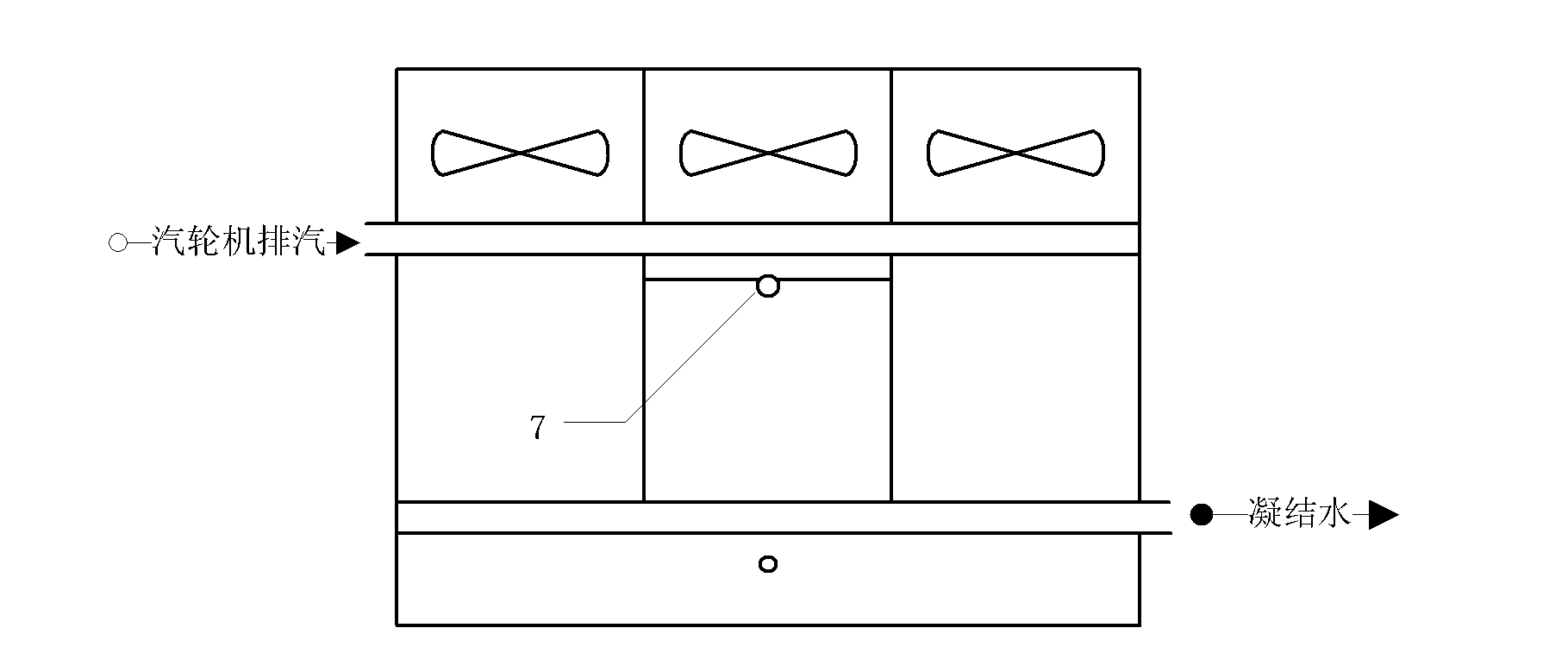 Plate type evaporation air-cooling condenser with obliquely-arranged heat exchange plate bundles