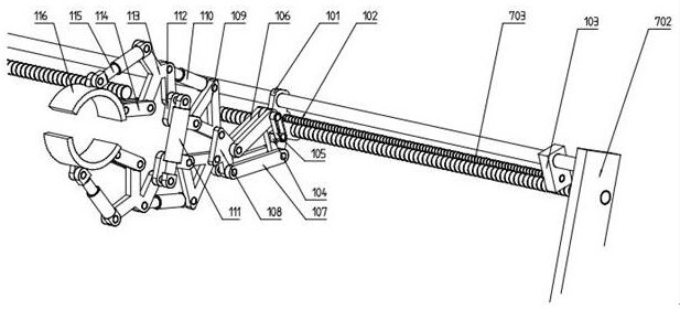 A steel pipe flange welding butt joint robot