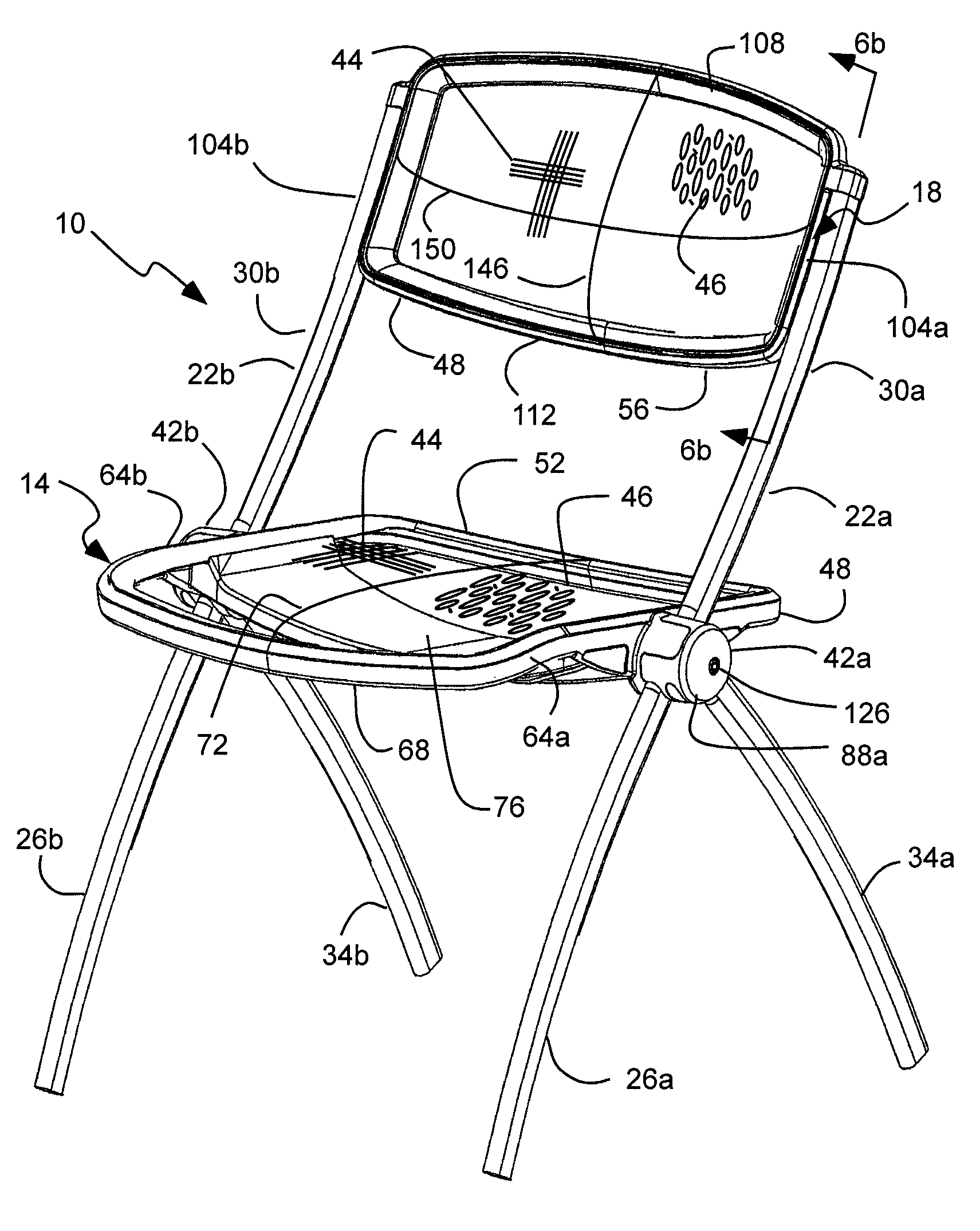 Mesh stacking chair