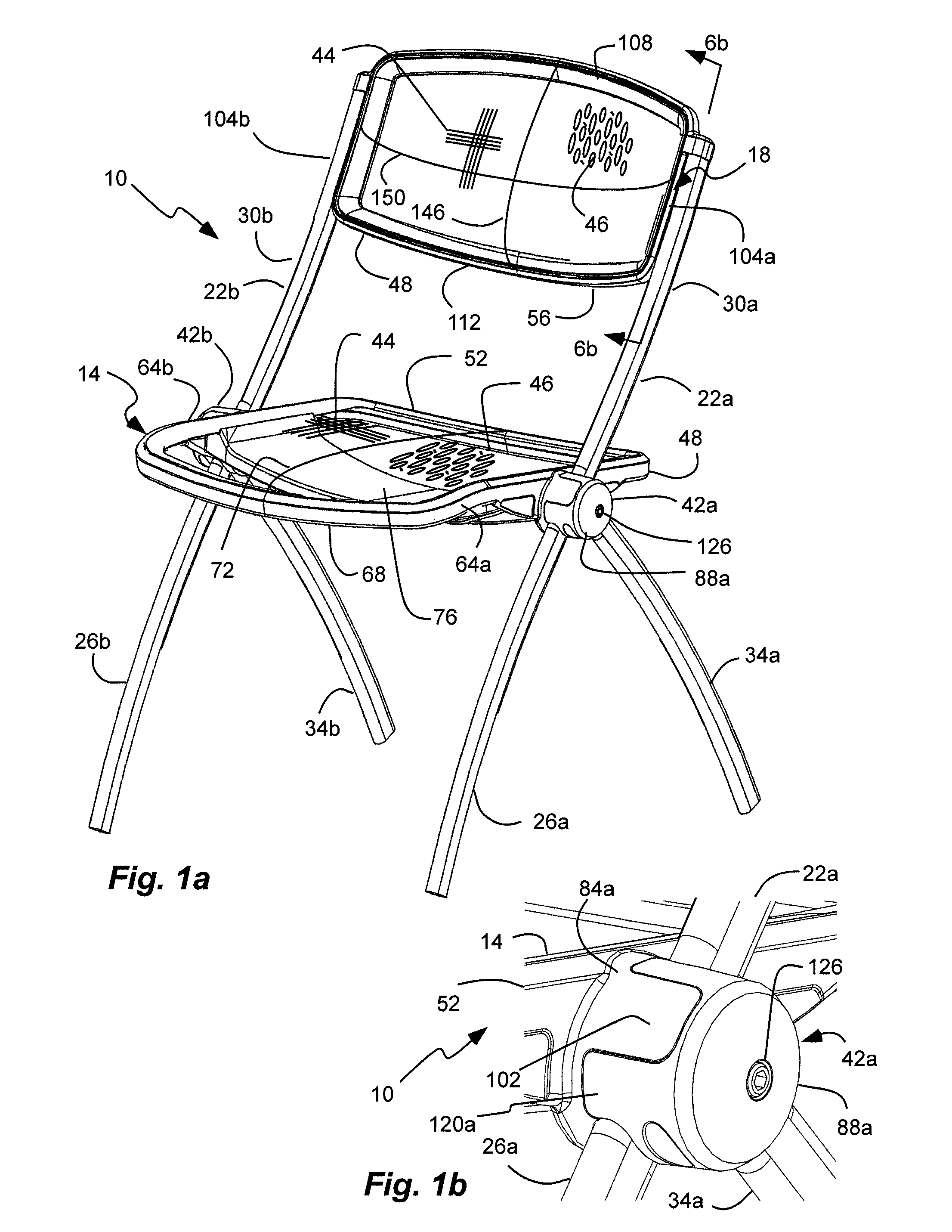 Mesh stacking chair