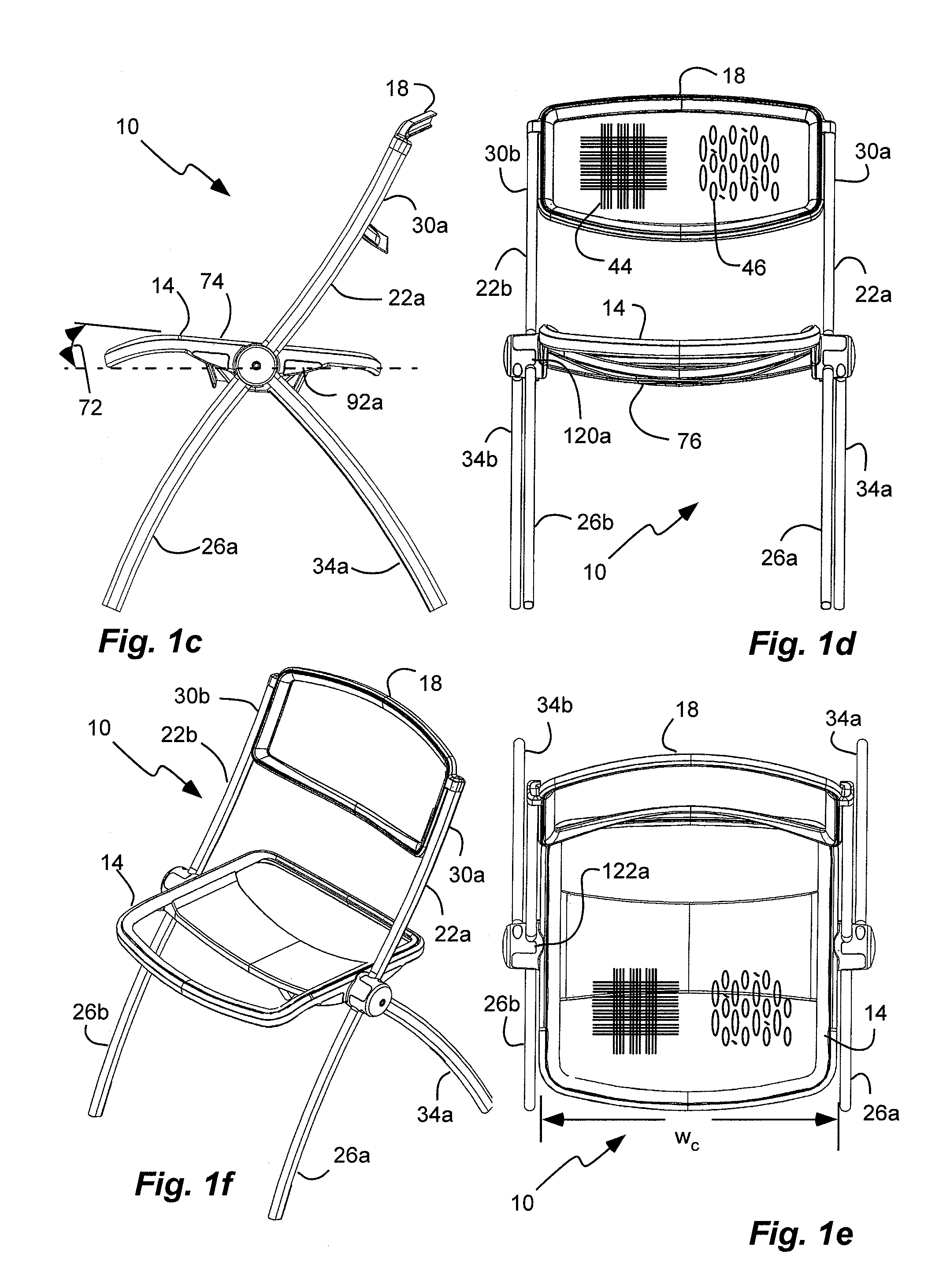 Mesh stacking chair