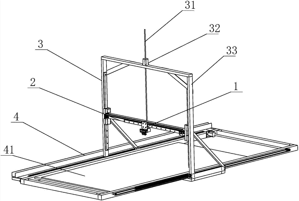 A large-scale 3D printer structure of a light gantry