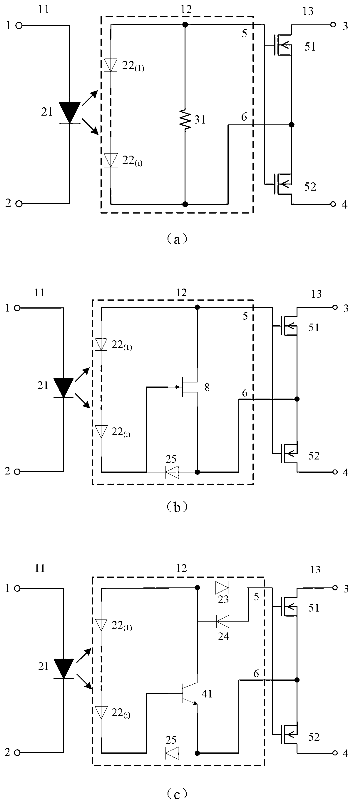 High-speed photoelectric relay