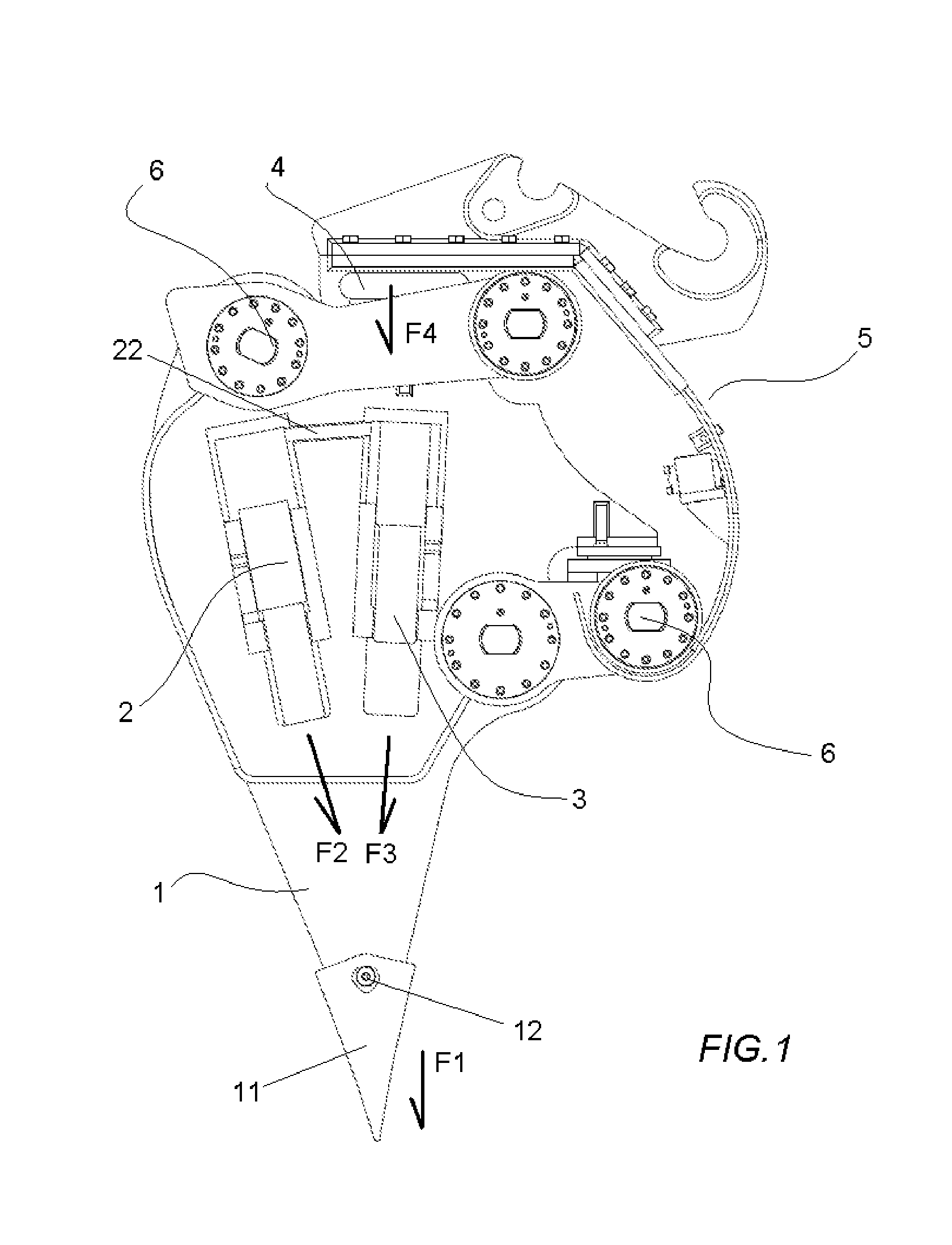 Hydraulic hammer device for excavators