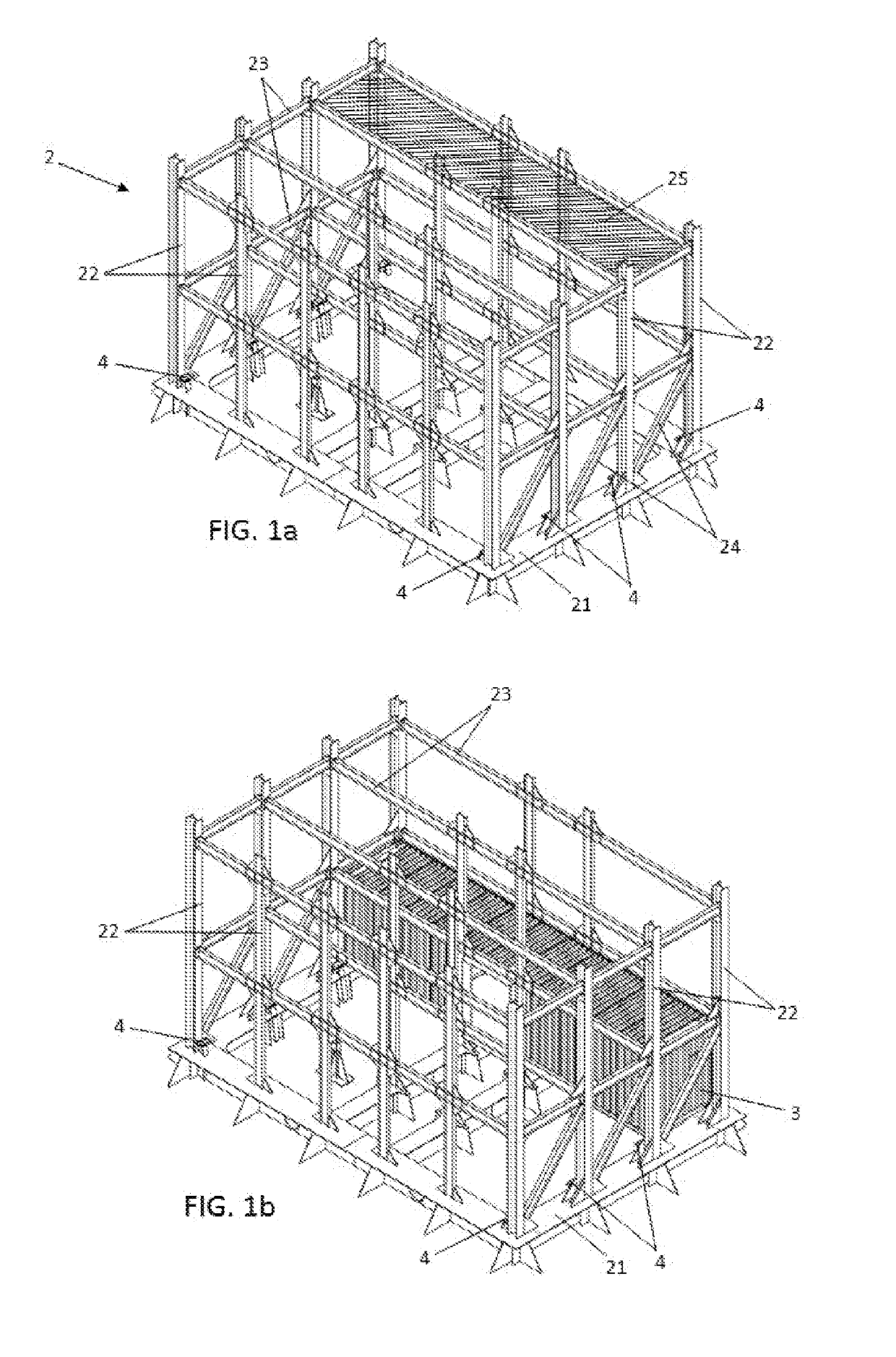 System and method for constructing habitable installations for floating structures