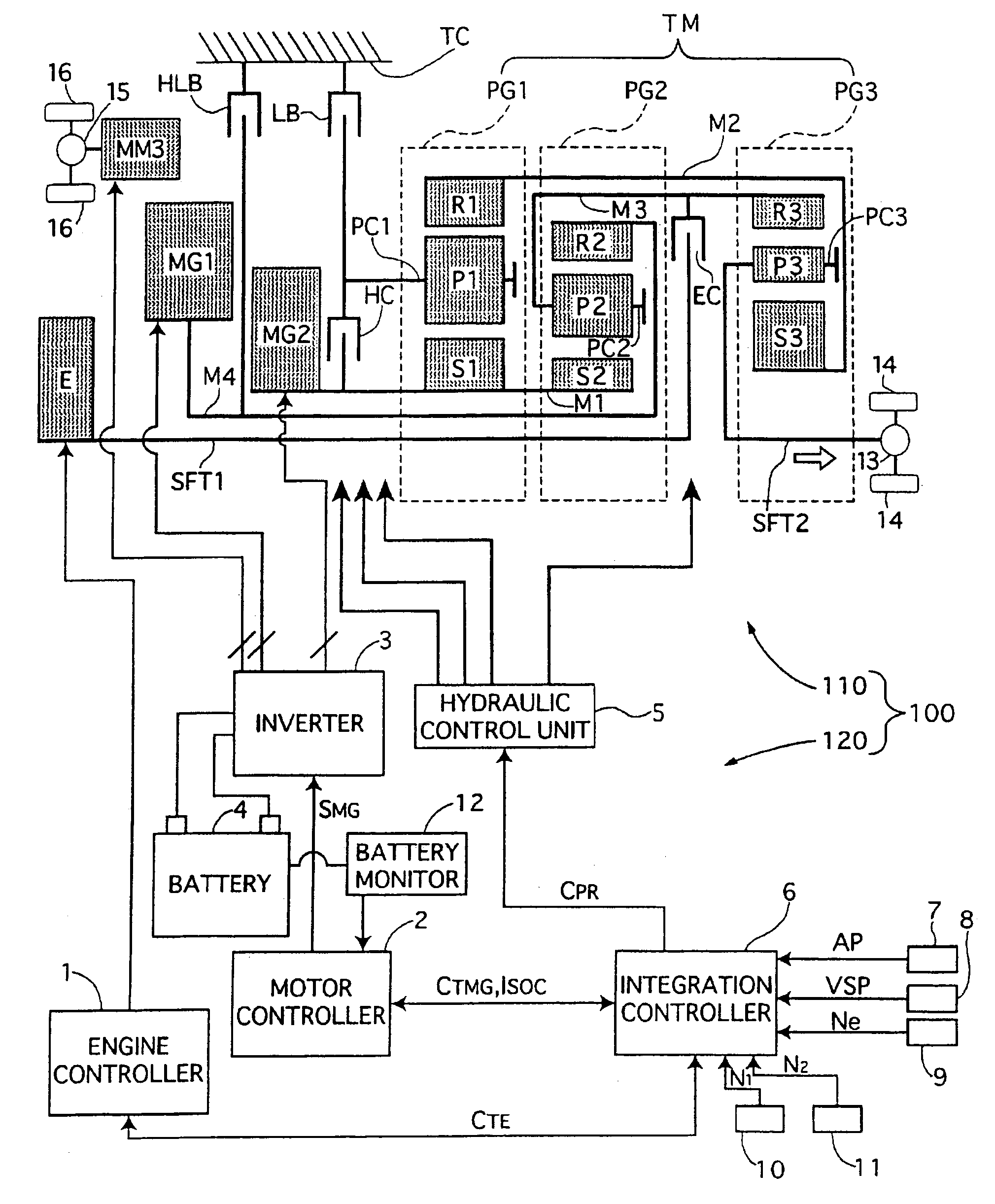 Drive train for hybrid electric vehicle