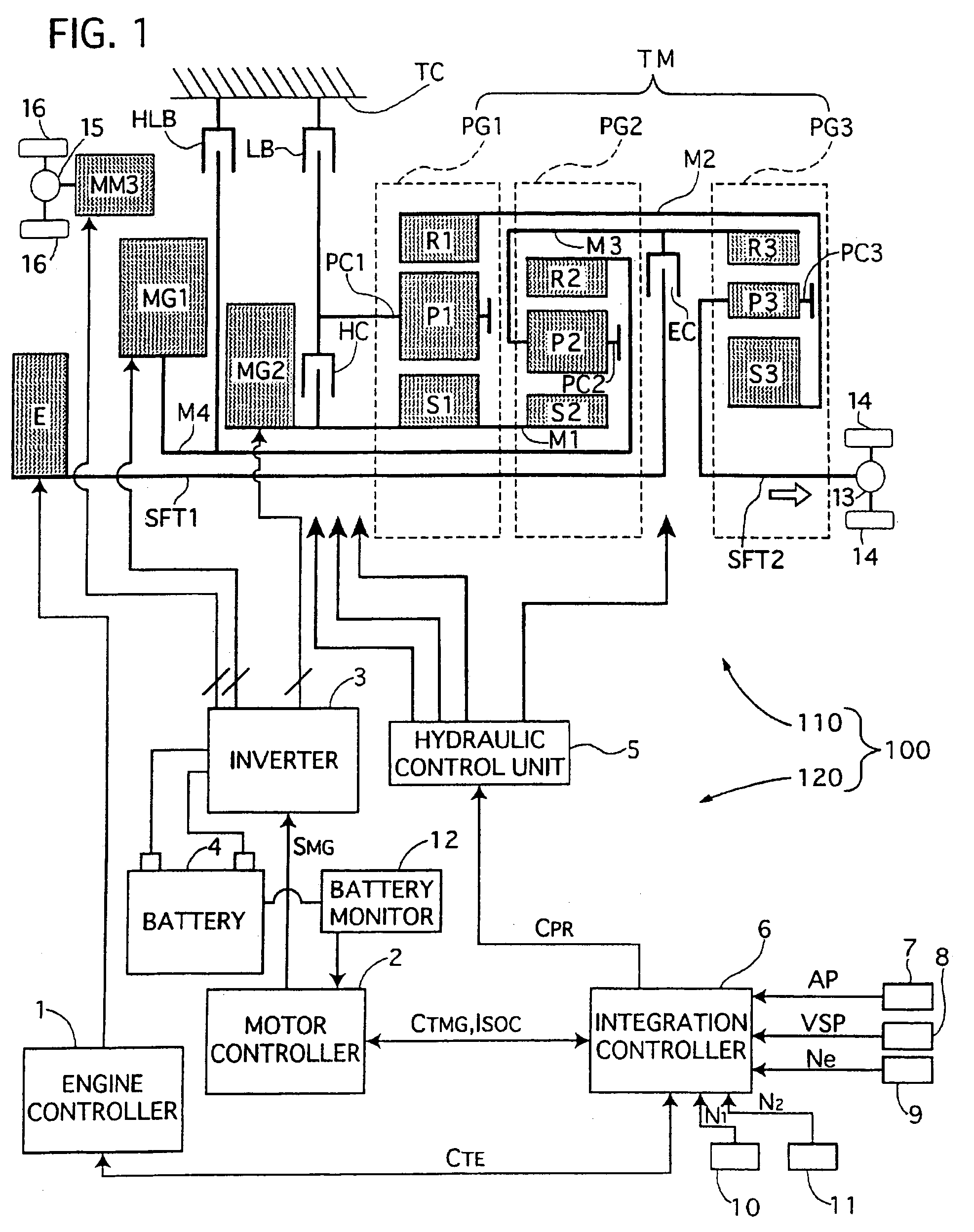 Drive train for hybrid electric vehicle