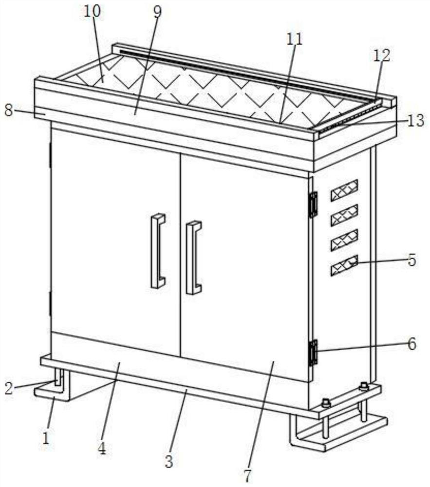 Beautifying box mounting structure with anti-falling structure