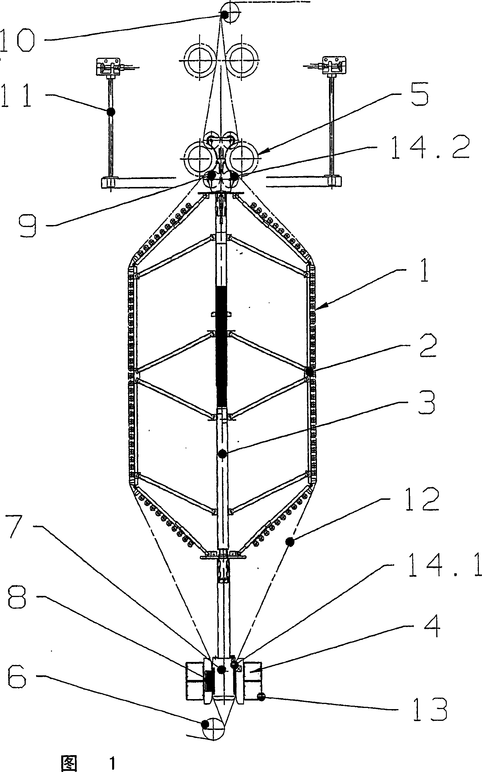 Circular expander for treating tubular fabric