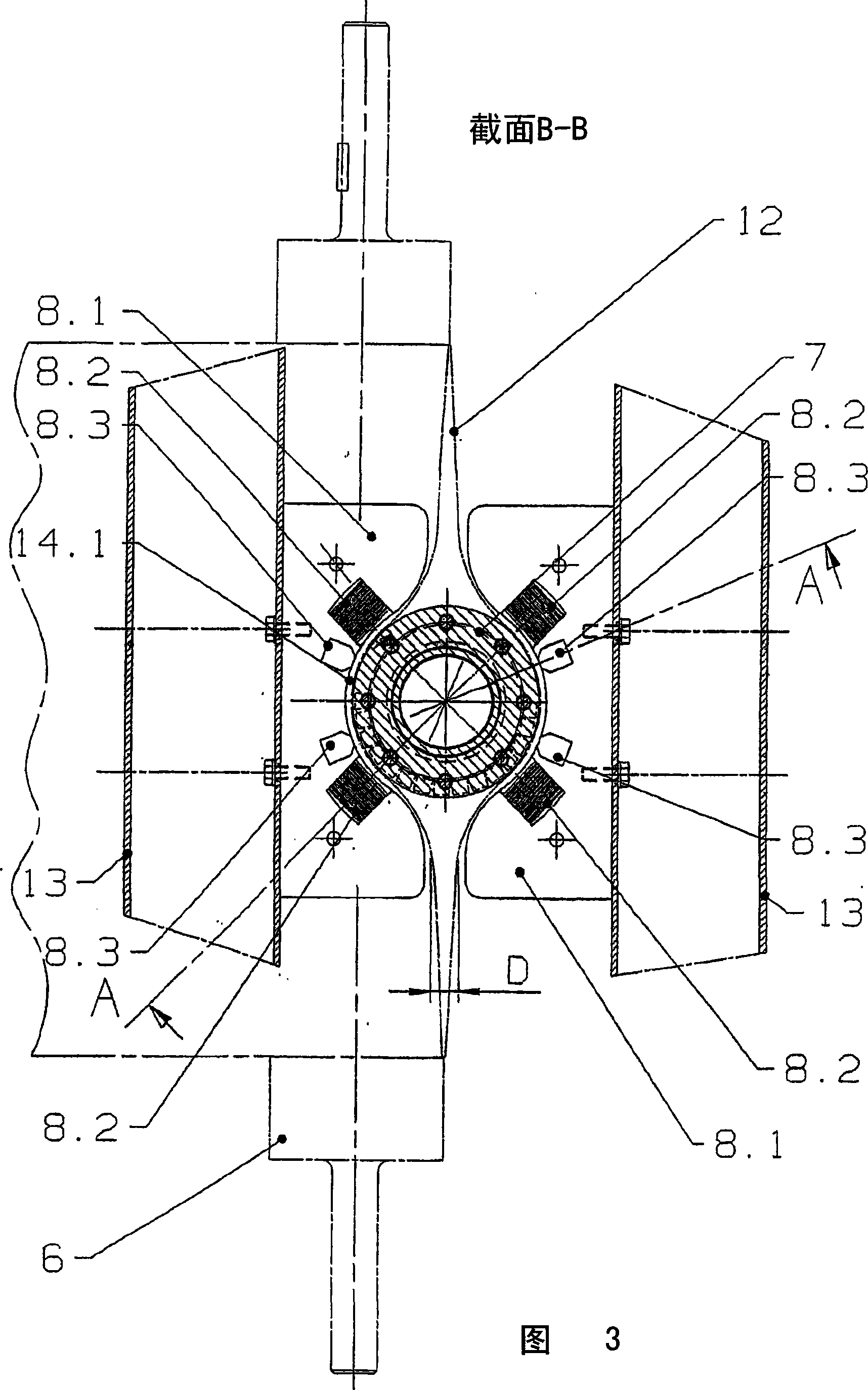 Circular expander for treating tubular fabric