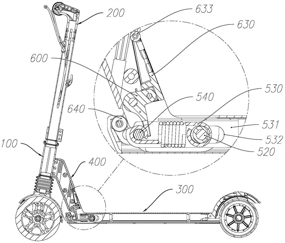 Electric scooter easy to store