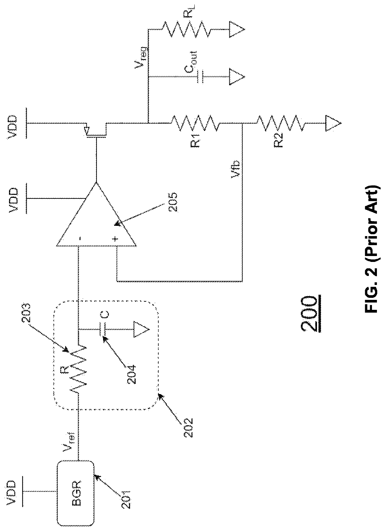 Voltage regulator and bandgap voltage reference with novel start-up circuit and seamless voltage reference switch over for PSR enhancement