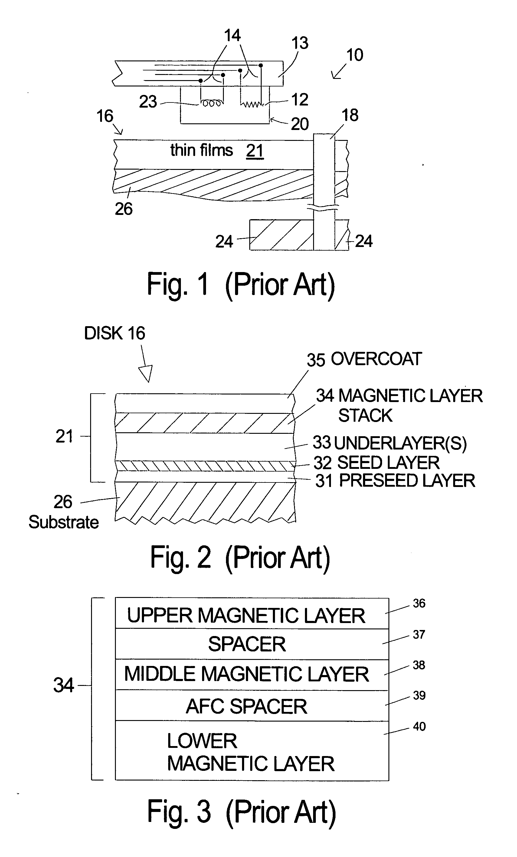 Laminated magnetic thin films with sublayers for magnetic recording