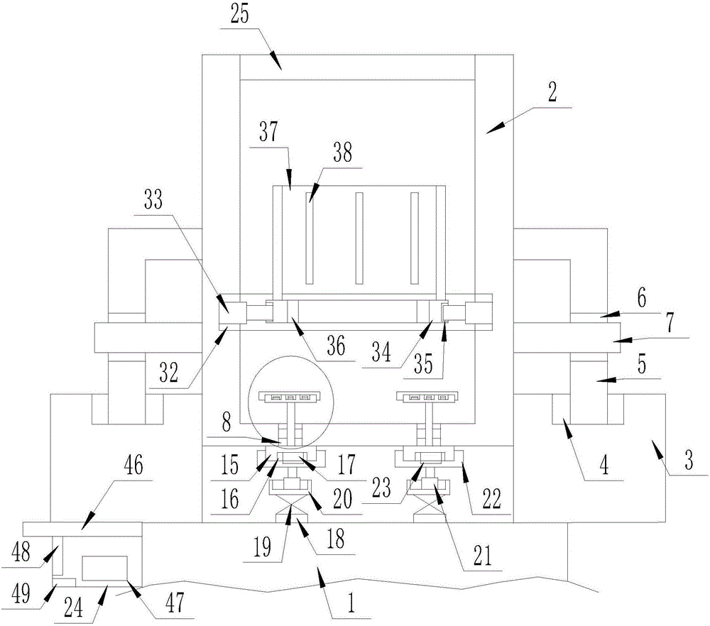 Pen container with cleaning function