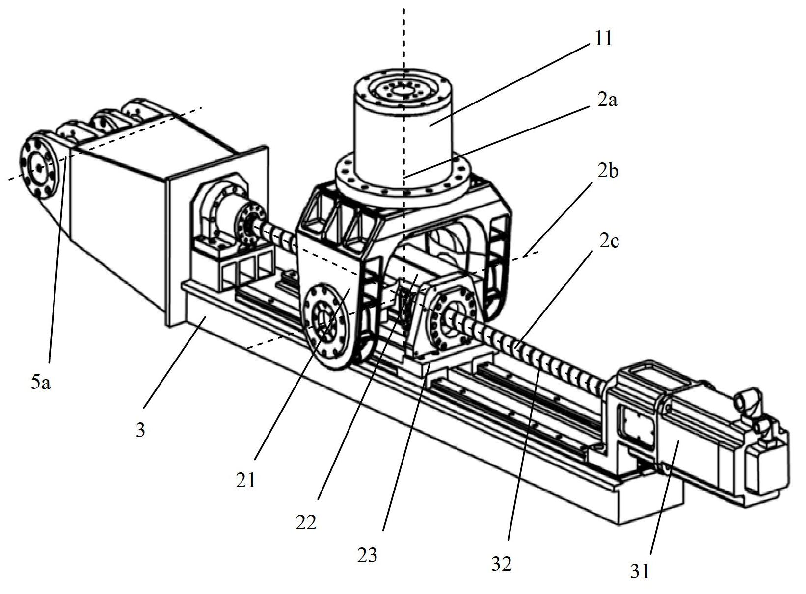 Five-freedom-degree hybrid robot