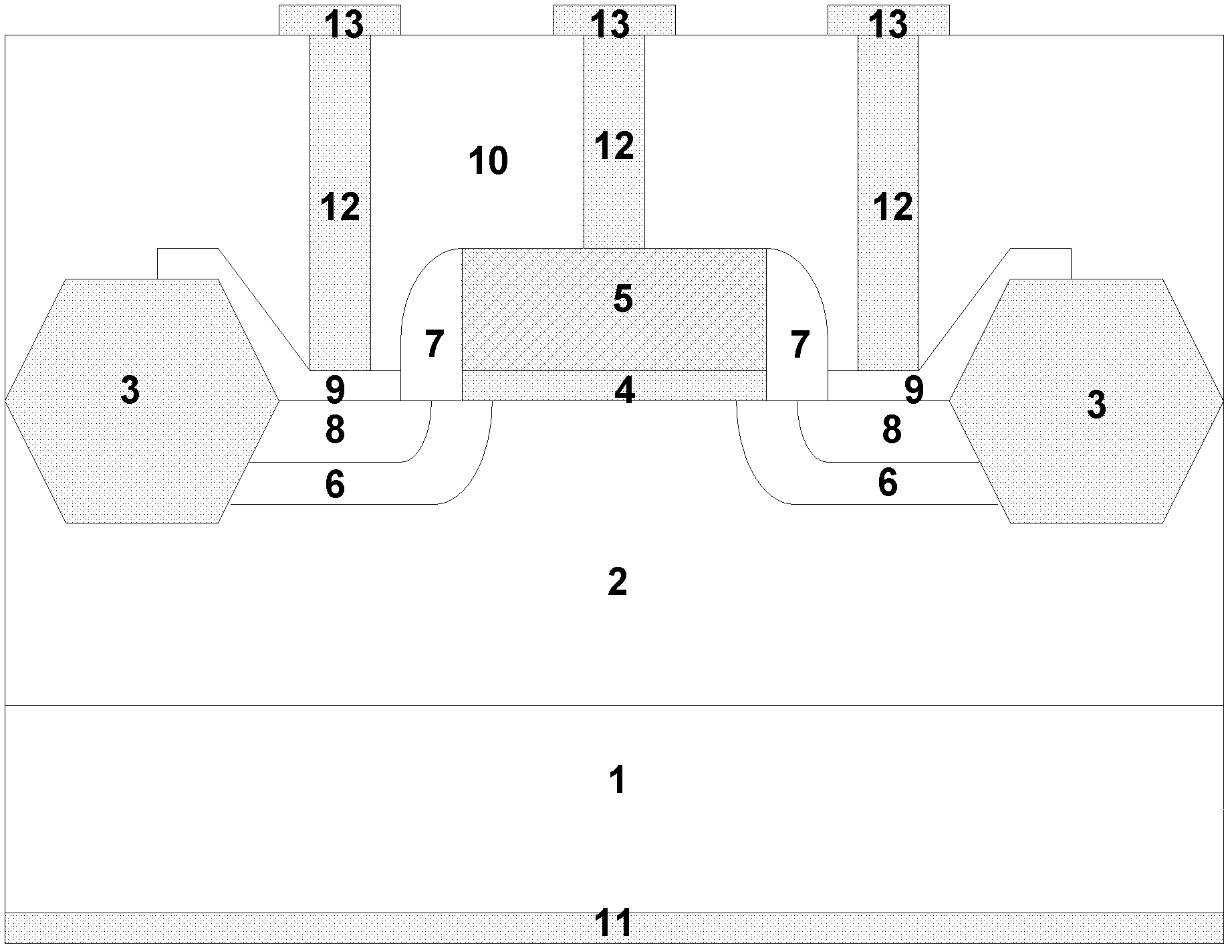 High-voltage resistant tunneling transistor and preparation method thereof