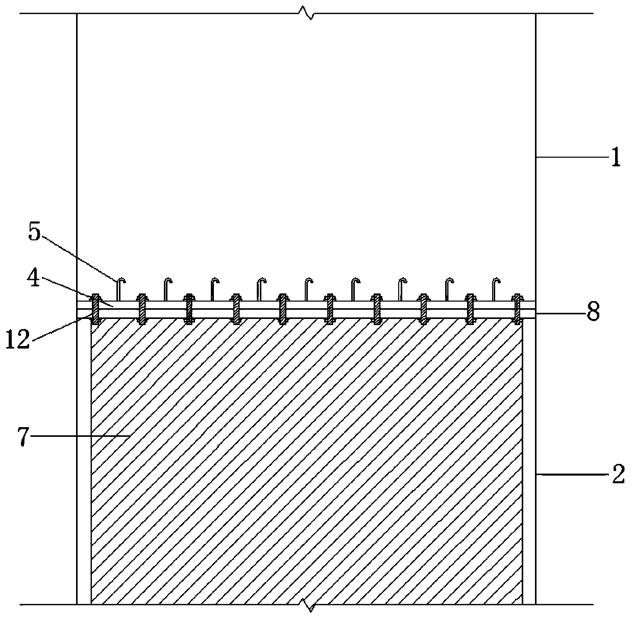 Spliced shear wall with steel-plate concrete and reinforced concrete arranged inside and construction technology