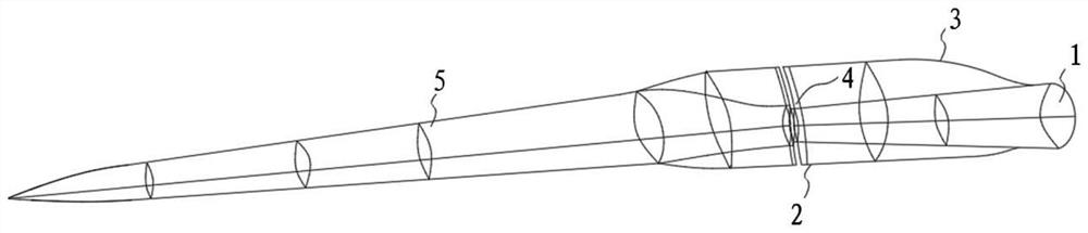 Segmented blade of a wind turbine