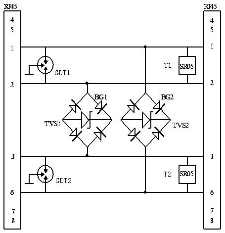 Surge protection device of end-span method active Ethernet