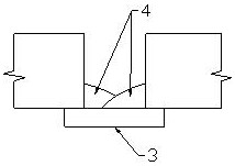 Single-wire submerged arc welding process for steel plate with thickness of 30-50mm