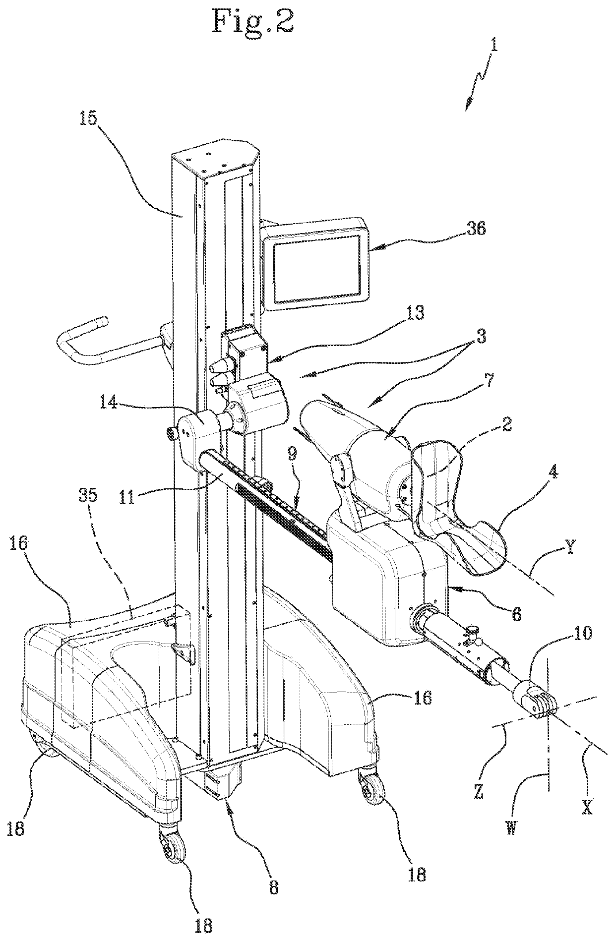 Positioning apparatus of a patient's limb